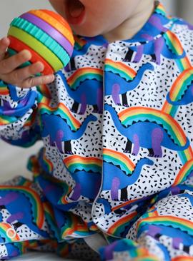 FRED & NOAH Rainbow Dino Sleepsuit 