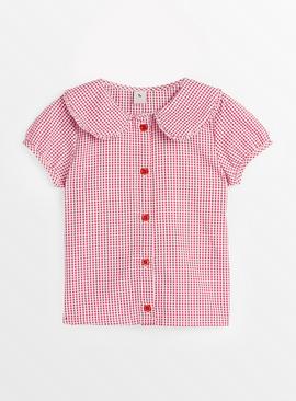 Red Gingham School Blouse 