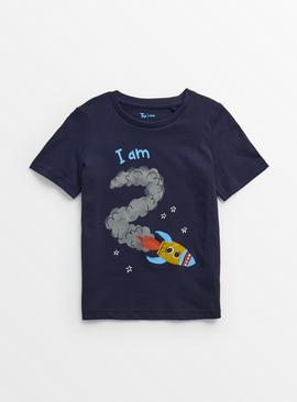 Blue I Am 2 Birthday T-Shirt 