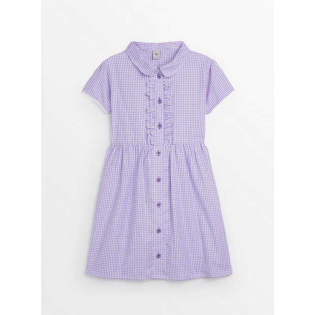 Lilac gingham school clearance dress