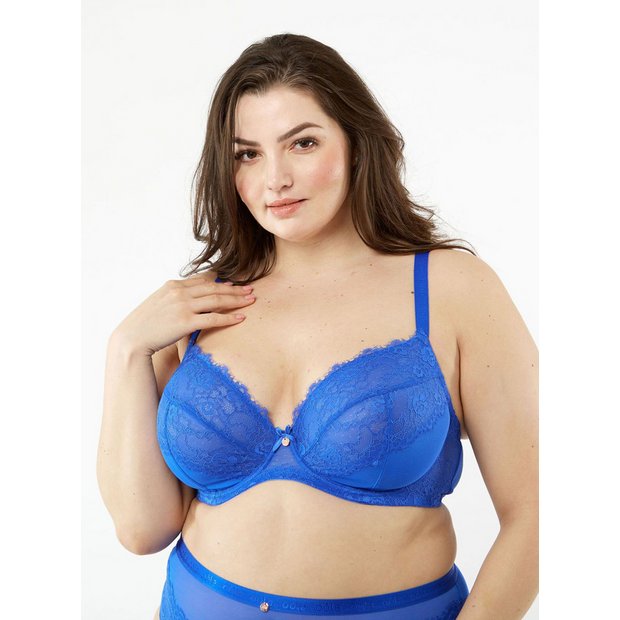 Buy OOLA LINGERIE Lace & Logo Non Padded Underwired Bra 38E