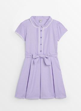 Lilac Gingham Dress With Ease Classic School Dress 