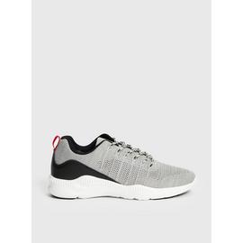 Grey Technical Knitted Trainers 