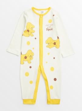 Spot The Dog Cream & Yellow Sleepsuit 