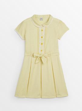 Yellow Gingham Dress With Ease Classic School Dress 
