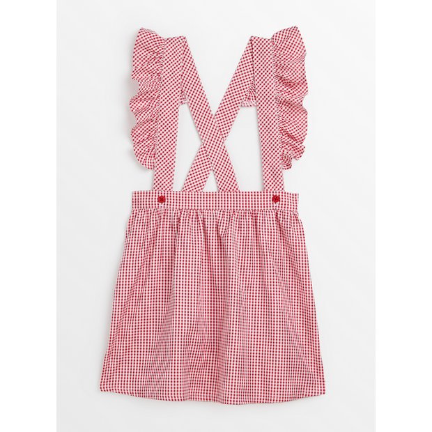 Buy Red Gingham School Skirt With Braces 6 years Skirts and
