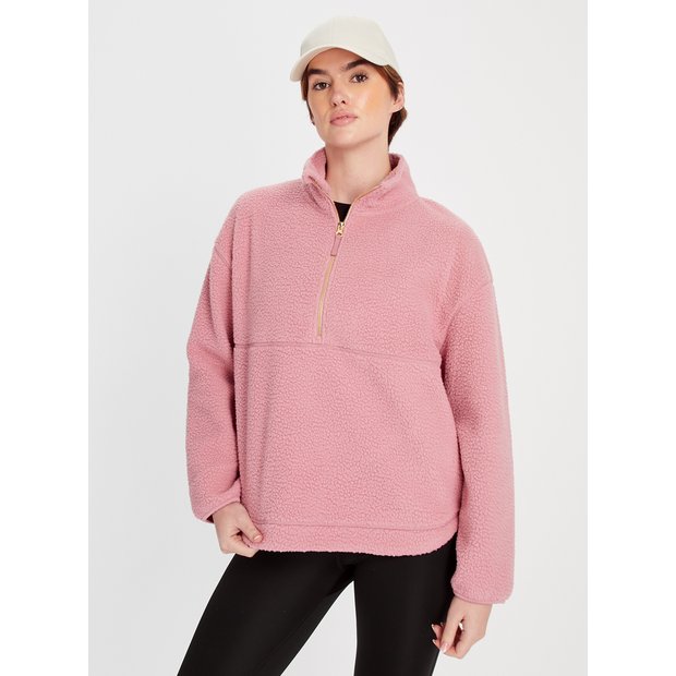 Buy Pink Quarter Zip Sherpa Fleece 22, Hoodies and sweatshirts