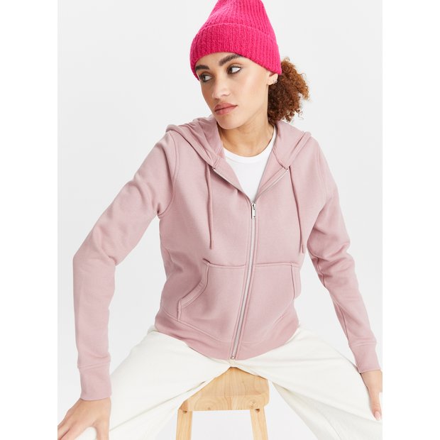 Light pink clearance zip up hoodie