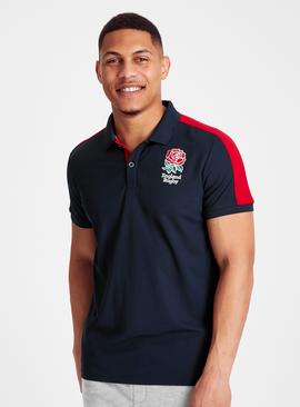 England Rugby Navy Polo Top 