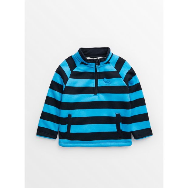 Buy Blue Striped Quarter Zip Fleece 2-3 years | Jumpers and hoodies | Tu