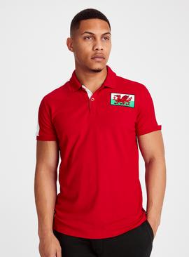 Wales Rugby Red Polo Top 
