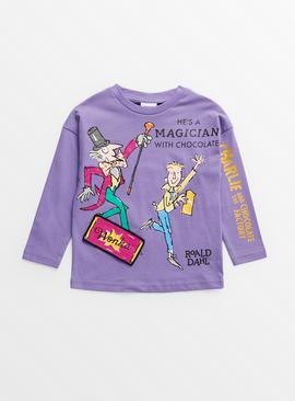 Roald Dahl Purple Willy Wonka Long Sleeve Top 