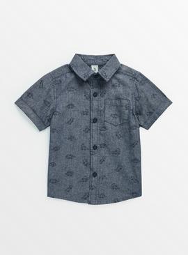 Blue Dinosaur Chambray Coord Shirt 