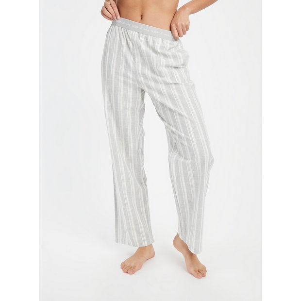 Buy Grey Woven Stripe Pyjama Bottoms 18 Pyjamas Tu