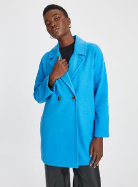 Blue Relaxed Tailored Coat 