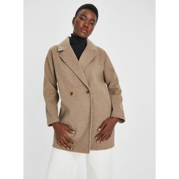 Grilld double breasted on sale wool pea coat