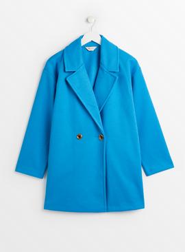 PETITE Blue Relaxed Tailored Coat  