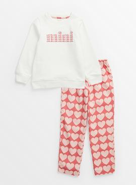 Kids’ Mini Me Heart Slogan Pyjamas 