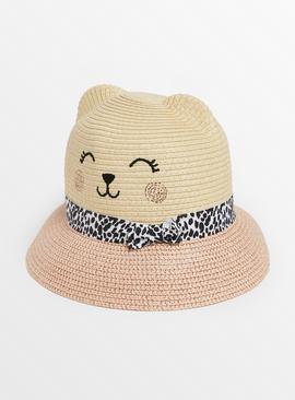 Novelty Cat Straw Sun Hat 