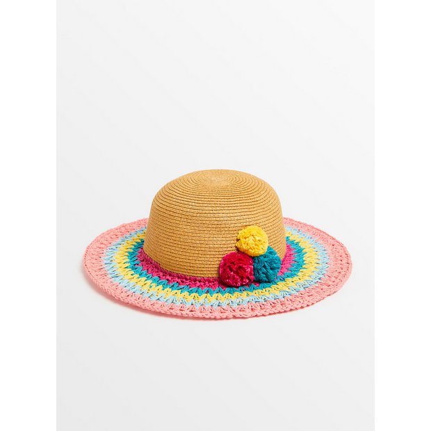 Bright Brim Straw Floppy Hat