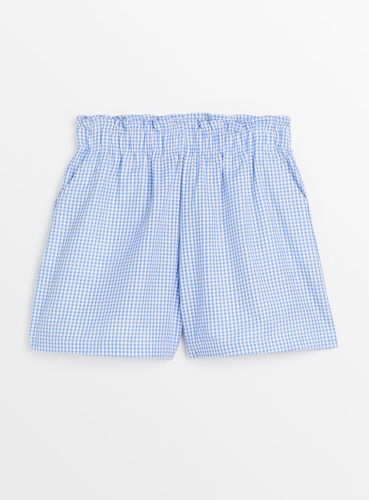 Blue Gingham School Shorts 