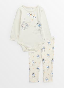 Disney Winnie the Pooh Bodysuit, Leggings & Hat 