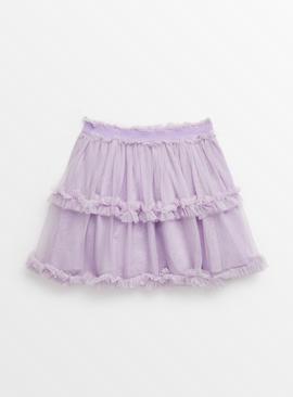 Lilac Tiered Mesh Tutu Skirt 
