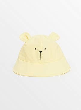 Yellow Novelty Bear Bucket Hat 3-6 months