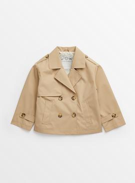Stone Cropped Trench Coat  