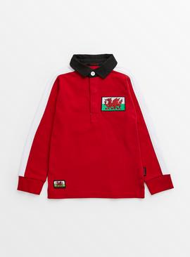 Wales Rugby Red Polo Shirt 12 years