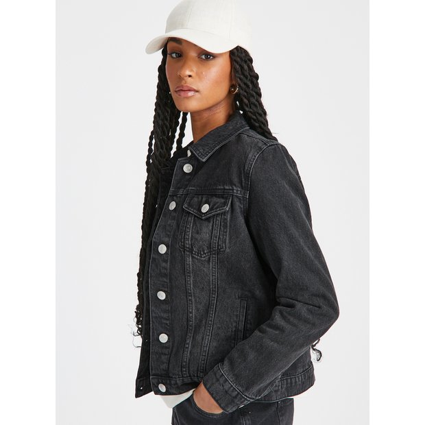 Long black jean clearance jacket