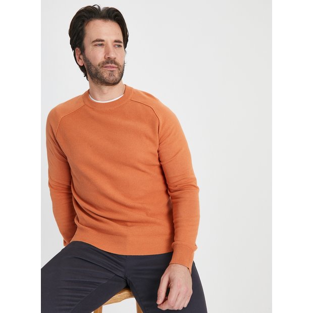 Buy Orange Textured Crew Neck Jumper XXL Jumpers and cardigans Tu