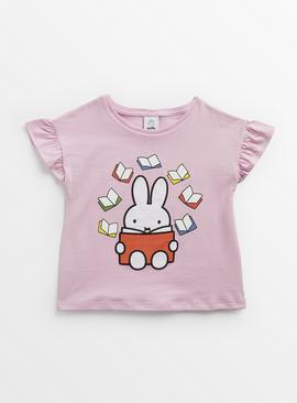 Miffy Pink Reading Character T-Shirt 
