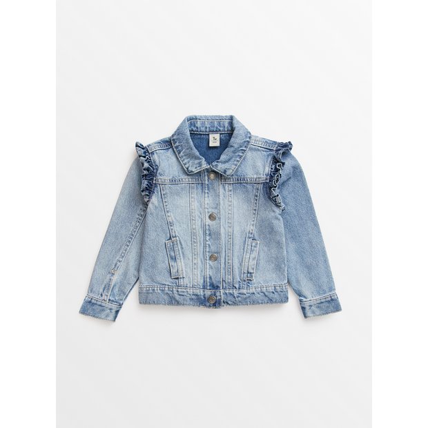 Frill denim hot sale jacket