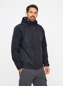 Black Waterproof Hooded Jacket 
