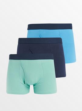 Blues Ribbed Waistband Trunks 3 Pack 