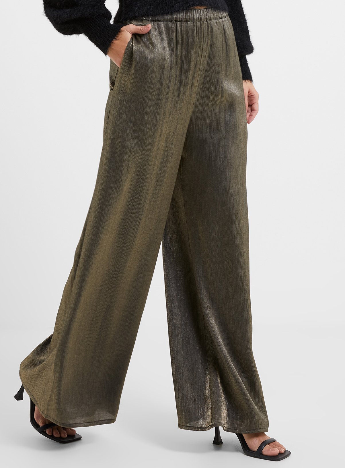 FRENCH CONNECTION Dafne Shine Wide Leg Trousers