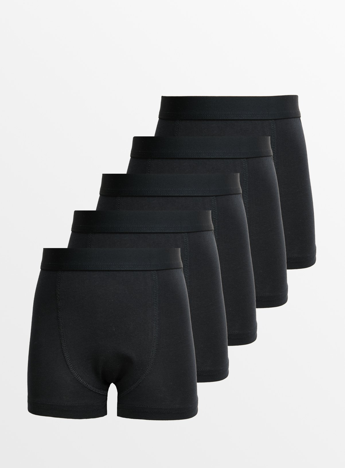 Plain Black Trunks 5 Pack 