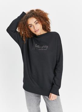 Black Williamsburg Embroidered Sweatshirt 