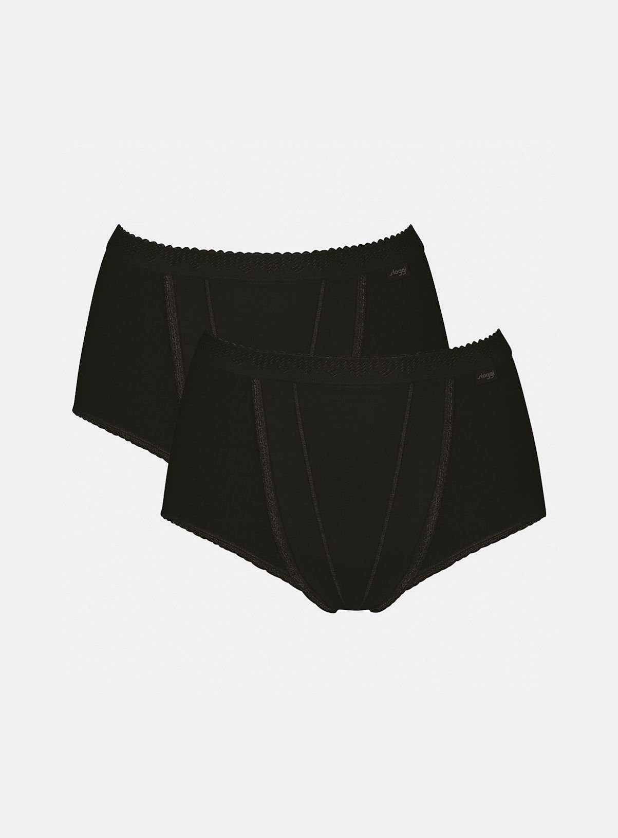 SLOGGI Control Maxi Knickers 2 Pack Black 