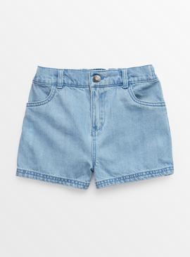 Core Light Wash Denim Shorts  