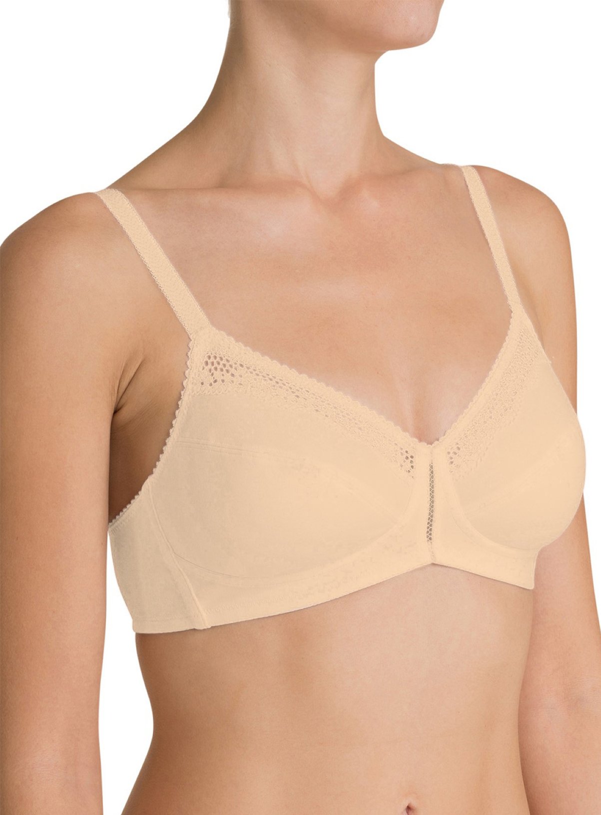 TRIUMPH Cotton Beauty Non Wired Bra Nude 