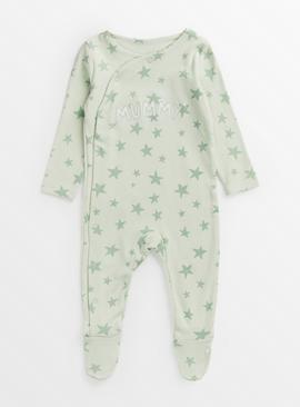 Green Star I Love Mummy Sleepsuit 