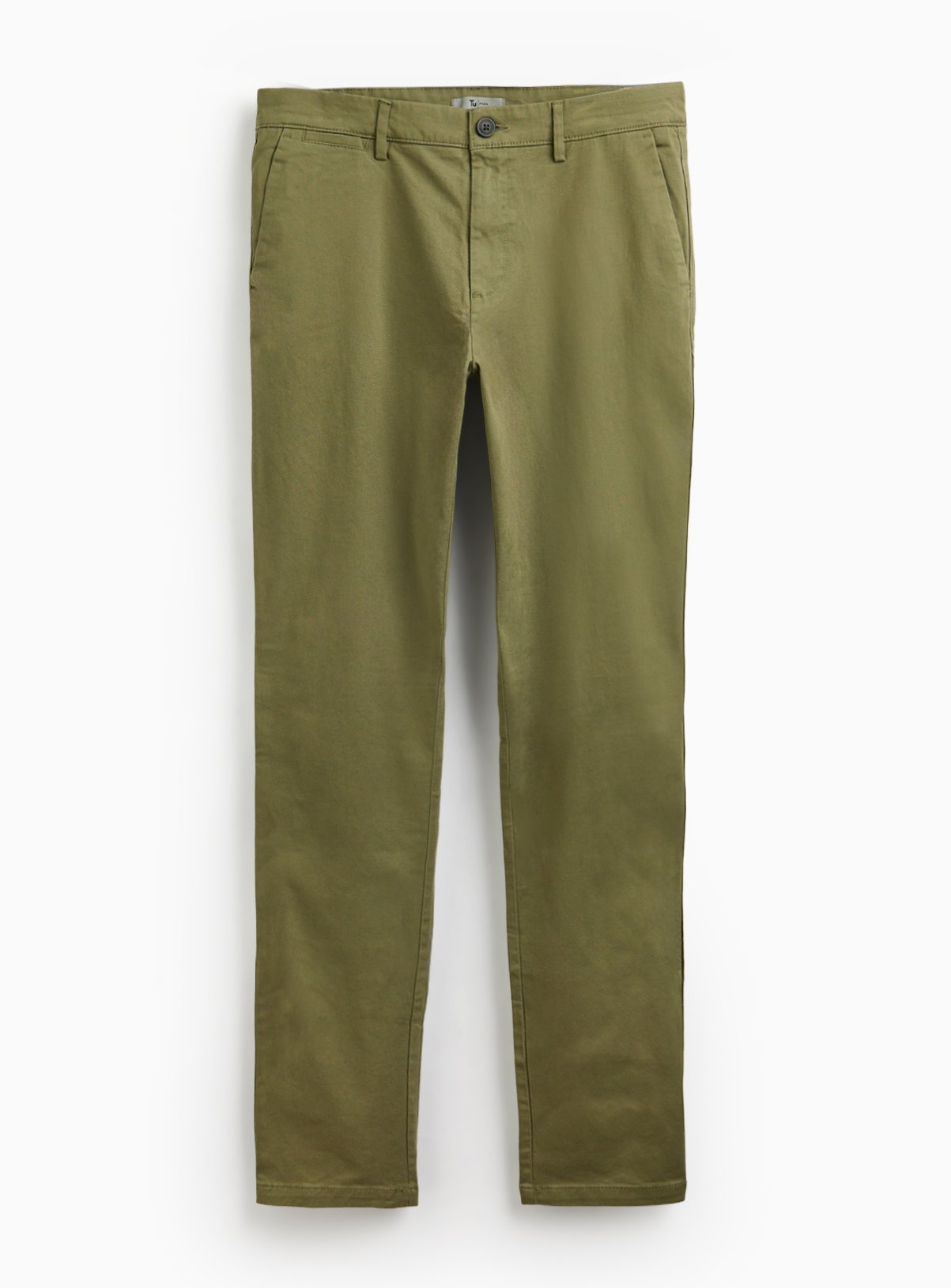Green Skinny Fit Chino Trousers 36S