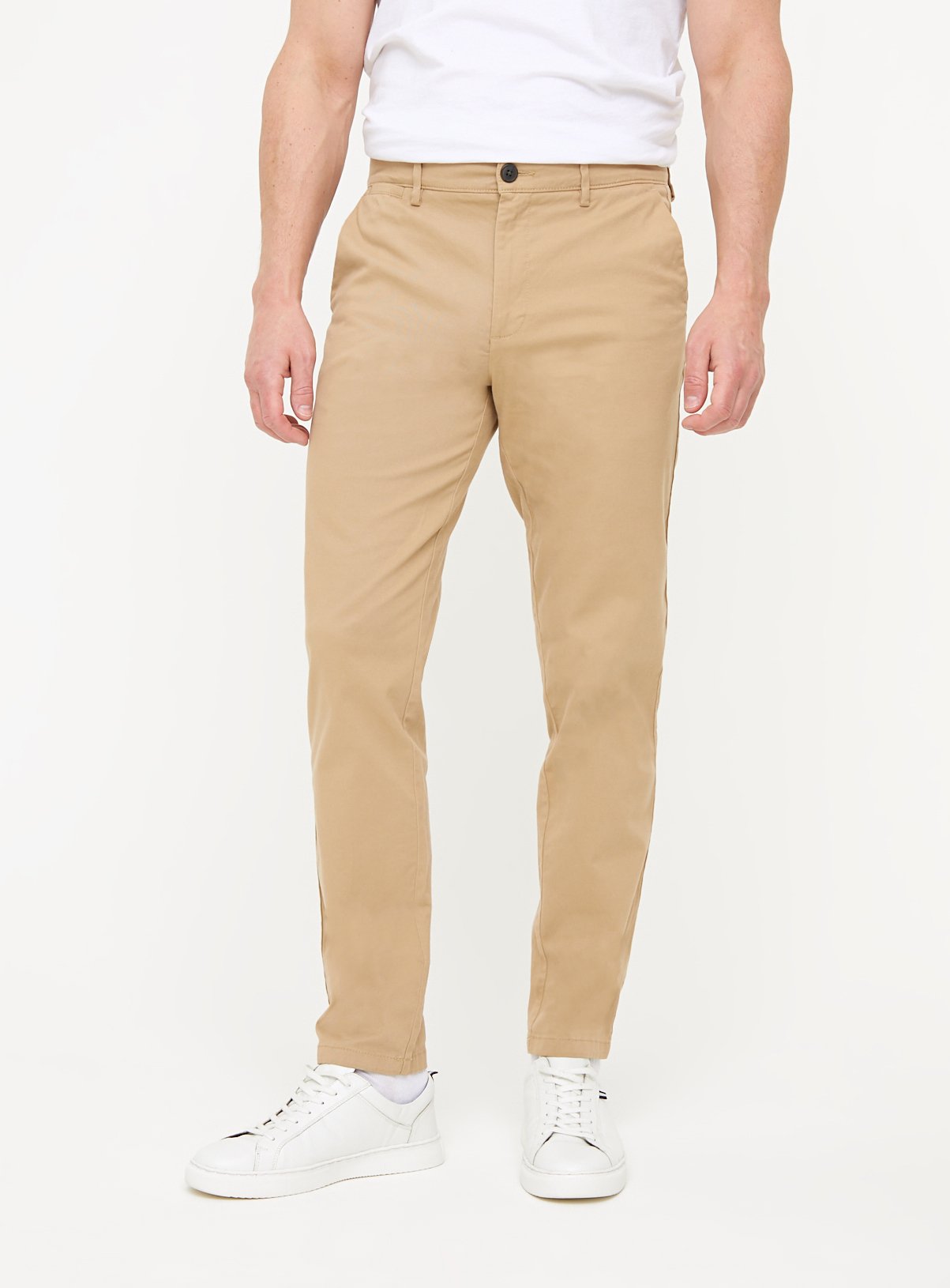 Stone Skinny Fit Chino Trousers  46R