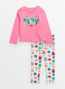 Play Time Sequin Top &  Leggings Set  