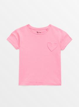 Pink Heart Pocket T-Shirt 