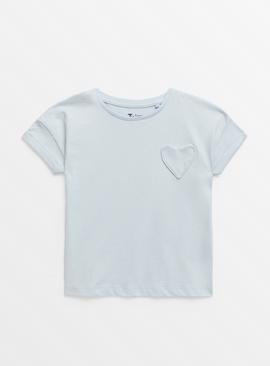 Blue Heart Pocket T-Shirt 