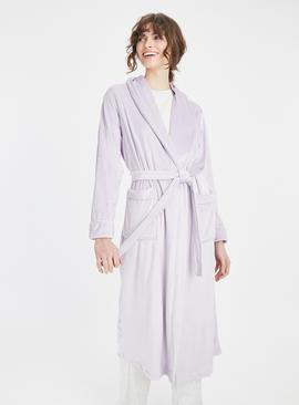 Lilac Fleece Dressing Robe 