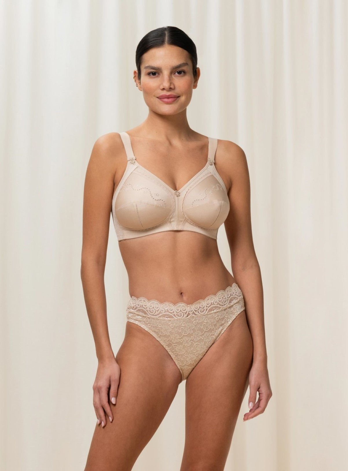 TRIUMPH Doreen + Cotton Non Wired Bra Nude 